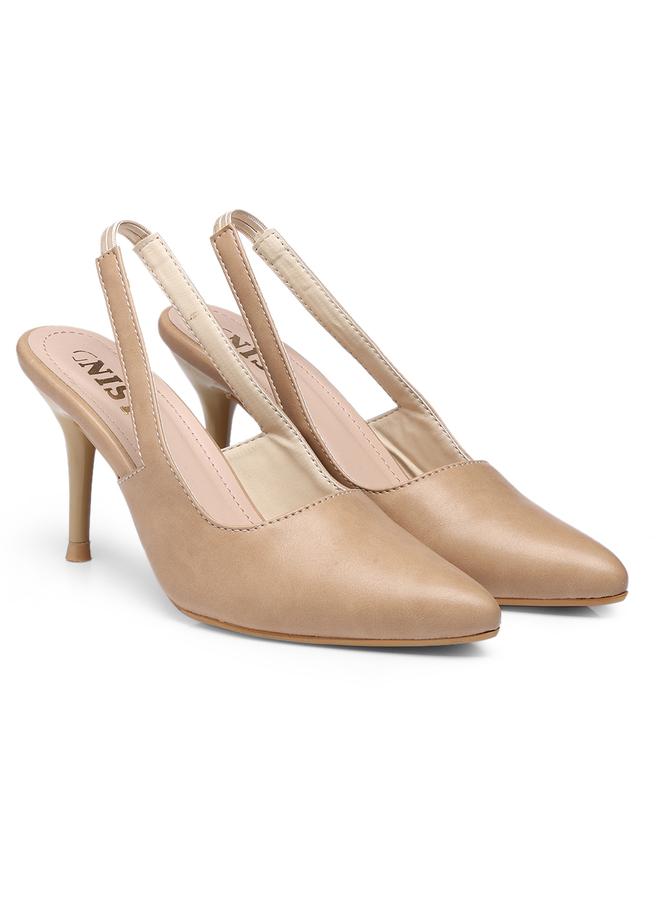 GNIST GNIST Plain Pointed Toe Stiletto Heel Slingback Shoes  - Image 4