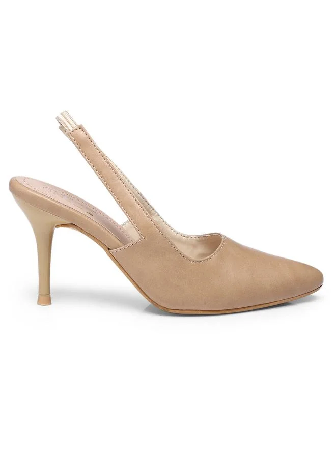 GNIST GNIST Plain Pointed Toe Stiletto Heel Slingback Shoes