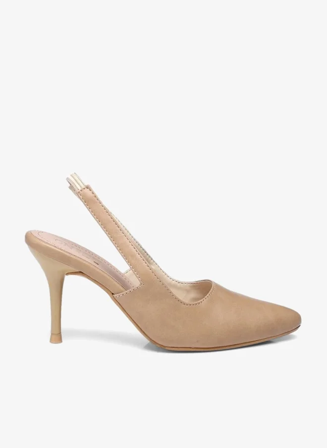 GNIST GNIST Plain Pointed Toe Stiletto Heel Slingback Shoes