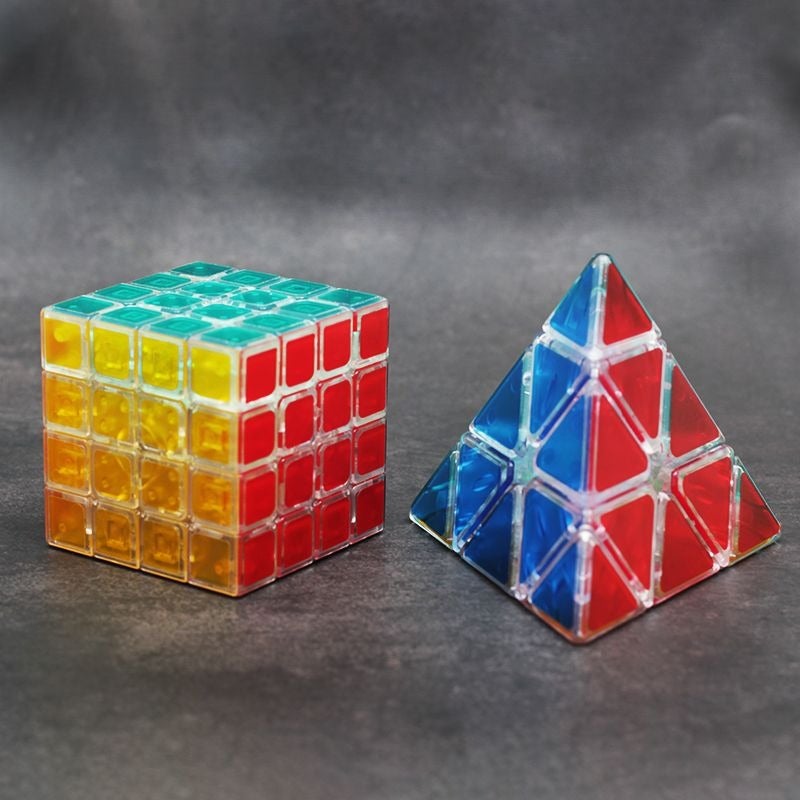 ZCUBE مجموعة ألغاز مكعبات شفافة - 2×2 3×3 4×4 وهرم - لعبة تعليمية للمبتدئين - Image 5