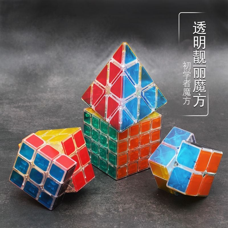 ZCUBE مجموعة ألغاز مكعبات شفافة - 2×2 3×3 4×4 وهرم - لعبة تعليمية للمبتدئين - Image 4