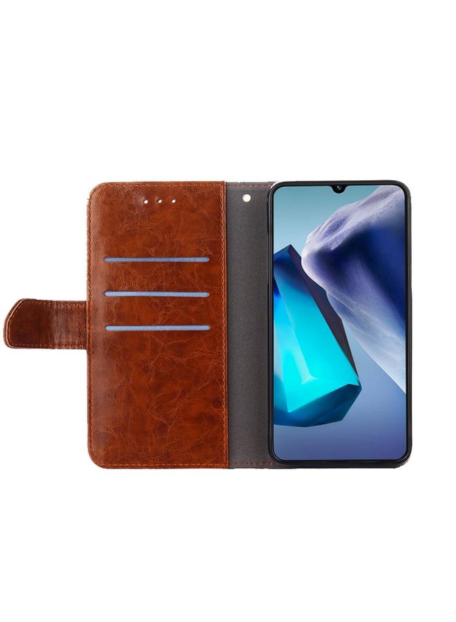 اس-توب جراب هاتف Huawei Mate 50 Pro مصنوع من الجلد بخياطة هندسية - Image 3