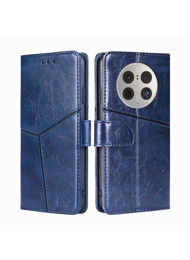 اس-توب جراب هاتف Huawei Mate 50 Pro مصنوع من الجلد بخياطة هندسية - Image 1