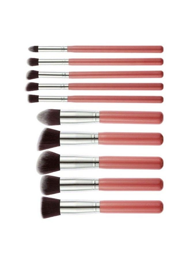ClubComfort � 10 Pcs Makeup Brushes Set Tool Pro Foundation Eyeliner Eyeshadow Multicolor With Sponge Puff (Color May Vary)  - Image 4