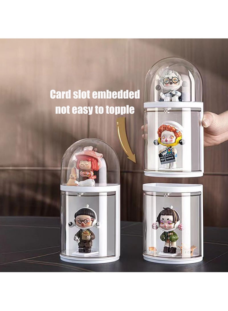 SYOSI Clear Figures Display Case Wall Mounted Display Box Stackable Figures Blind Box Showcase Dustproof Doll Display Stand for Pop Mart Lego Collectibles Action Figures Building Blocks 3Layer - Image 3