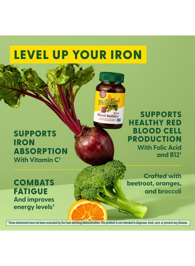 MegaFood Blood Builder - Iron Supplement Shown to Increase Iron Levels without Nausea or Constipation - Energy Support with Iron, Vitamin B12 and Folic Acid - 90 Tabs - Image 5