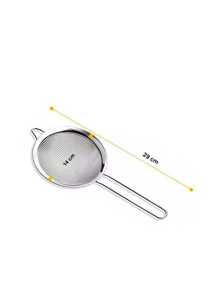 SAKOON Stainless Steel Sieves Strainer Super Wire Fine Mesh Strainer Colander for Kitchen Rice, Juice pulp strainer kit Flour Baking, Sifter Set for Kitchen, Cooking, Baking, Tea Strainer - Image 3