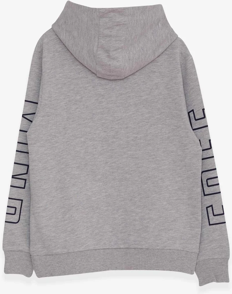 بريز Breeze Boy's Text Printed Sweatshirt Age 9-16, Gray Melange
