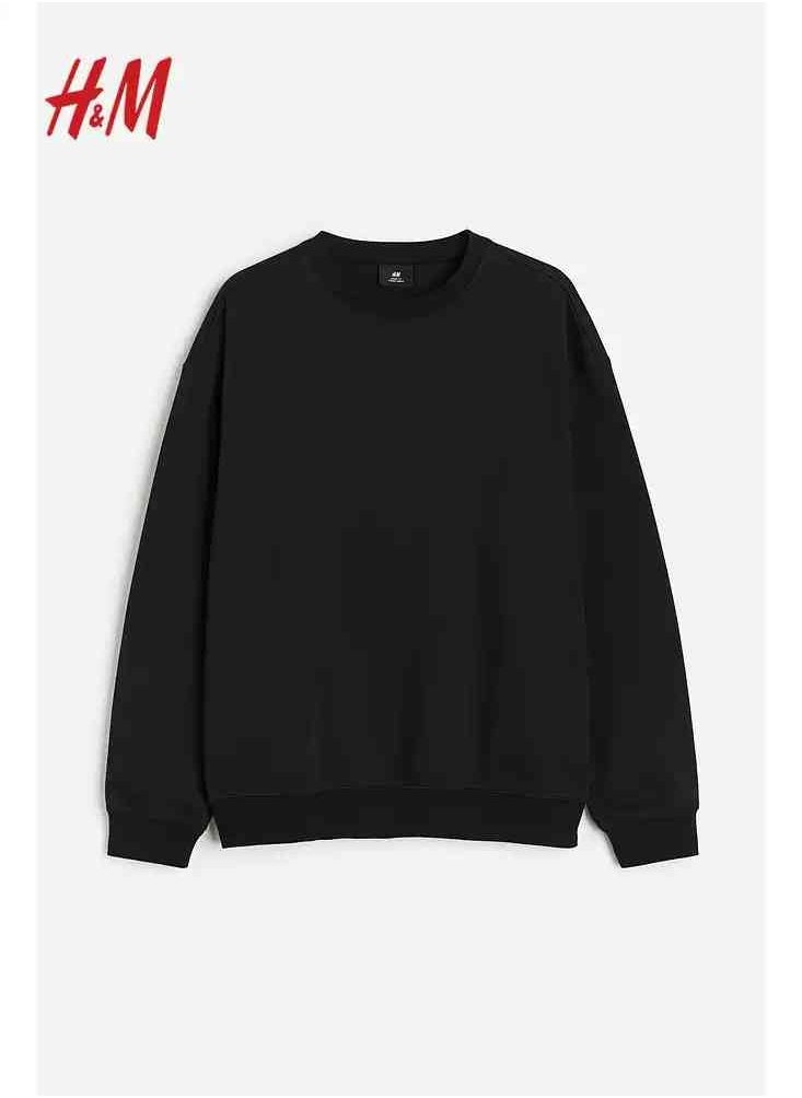 H and M - HM New Fashionable Casual Round Neck Loose American Long Sleeved Sweatshirt - Image 1