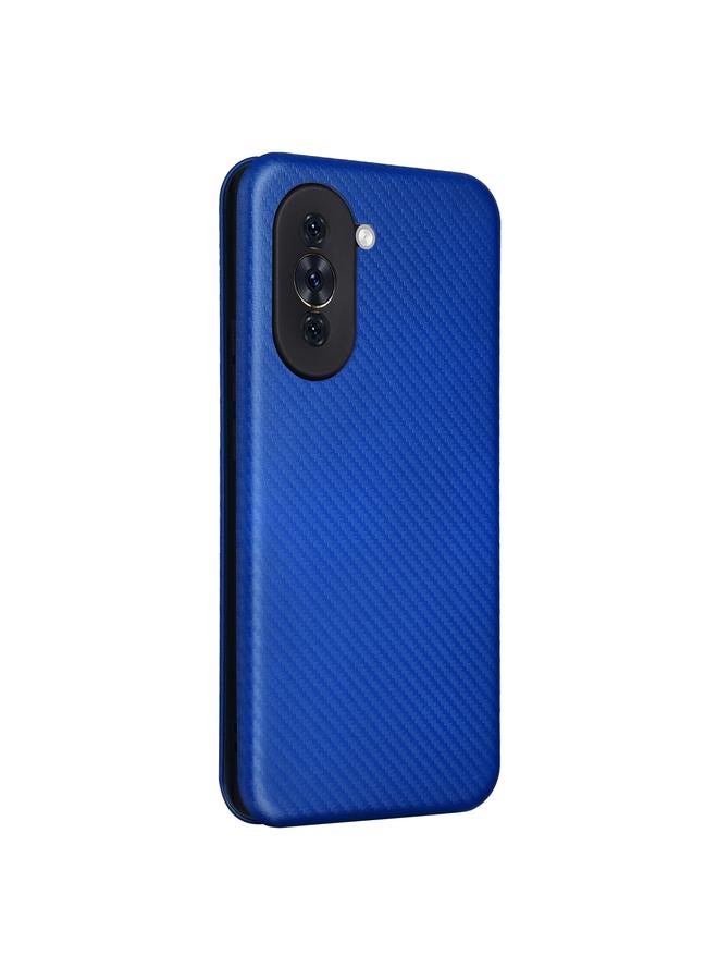 اس-توب جراب لهاتف Huawei Nova 10 مصنوع من ألياف الكربون وجلد قابل للطي - Image 3