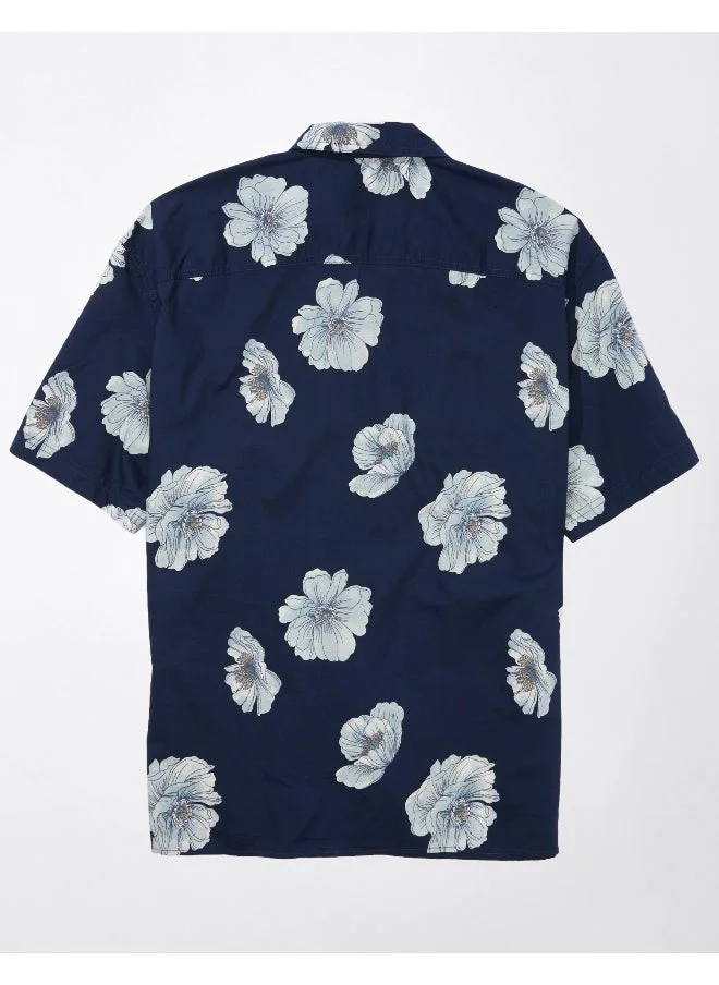امريكان ايجل AE Tropical Button-Up Poolside Shirt