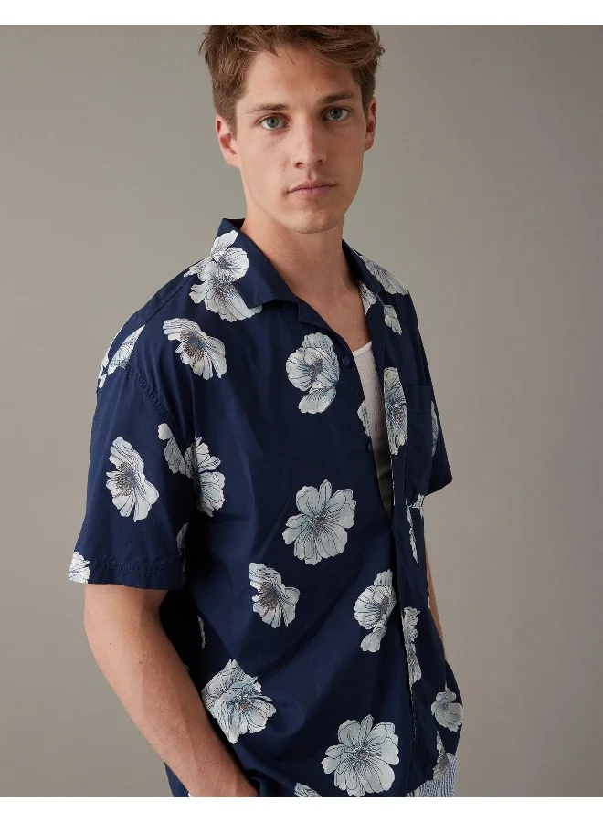 امريكان ايجل AE Tropical Button-Up Poolside Shirt