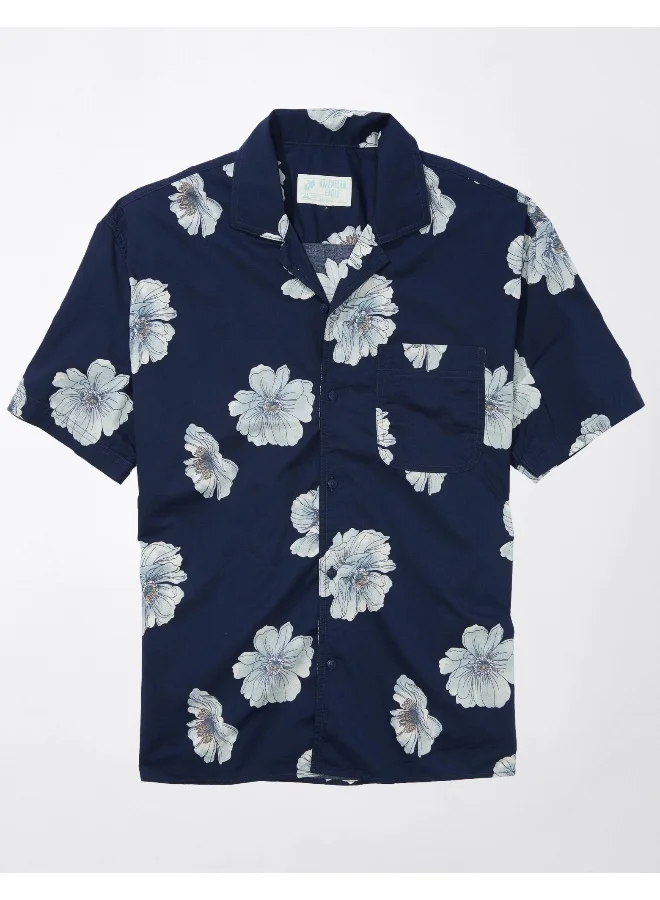 امريكان ايجل AE Tropical Button-Up Poolside Shirt