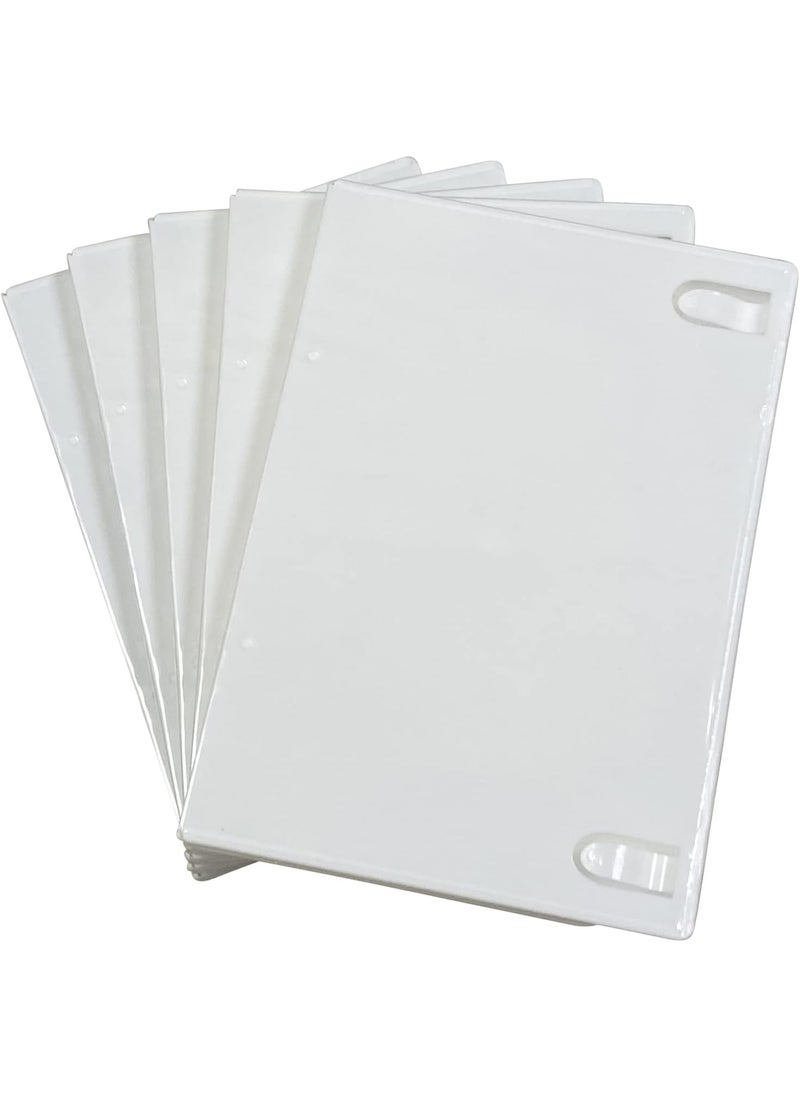 maxtek - 25 Pack Maxtek Standard 14mm White Single Disc CD  DVD Cases with Outer Clear Artwork Insert Sleeve Compatible for Nintendo Wii Discs - Image 1