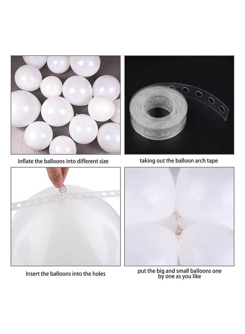 110 Pcs Multicolor Balloon Party Supplies – New Year Decorations – Latex Balloons – Creamy White Balloons – Clear Air Balloons, Wedding Decorations, Baby Shower, Birthday Party Decor White Balloon - Image 4