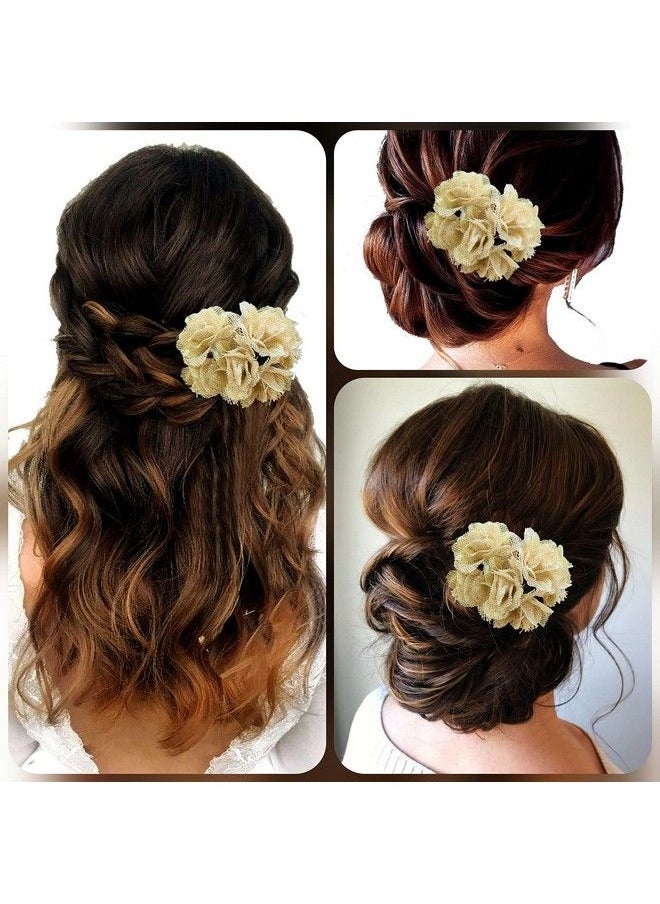 Hair Flare Artificial Hair Accessories Bridal Hair Pins For Wedding For Women And Girls2284 Bright Golden  - Image 5