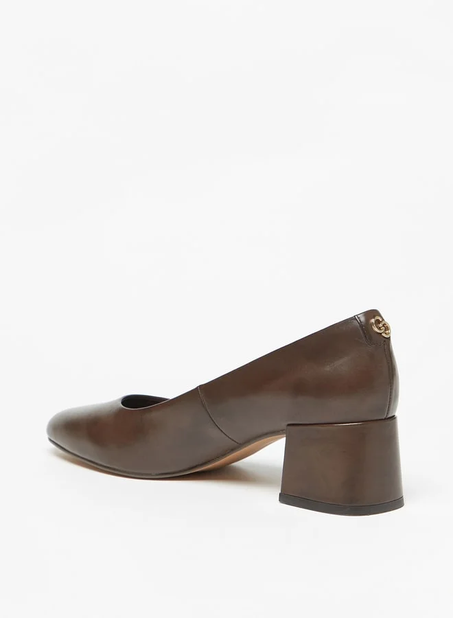 Celeste Women'S Solid Slip-On Shoes With Block Heels