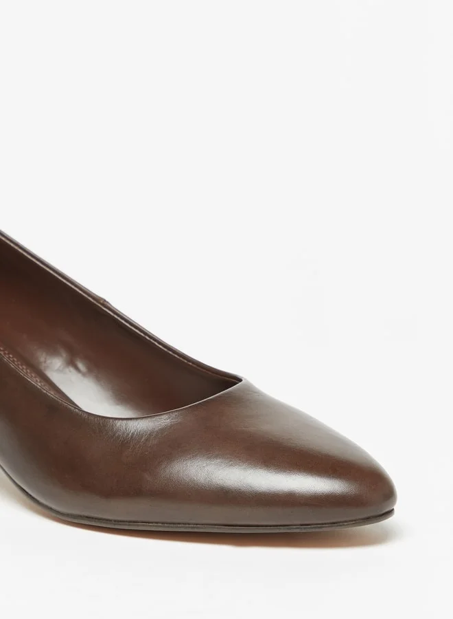 Celeste Women'S Solid Slip-On Shoes With Block Heels