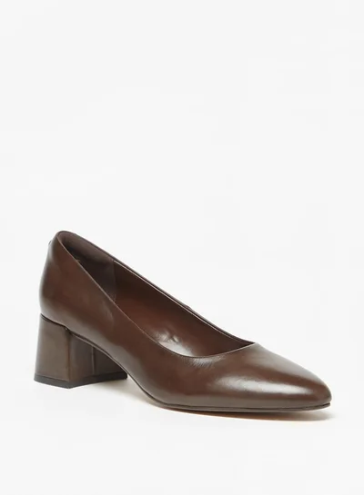 سيليست Women'S Solid Slip-On Shoes With Block Heels