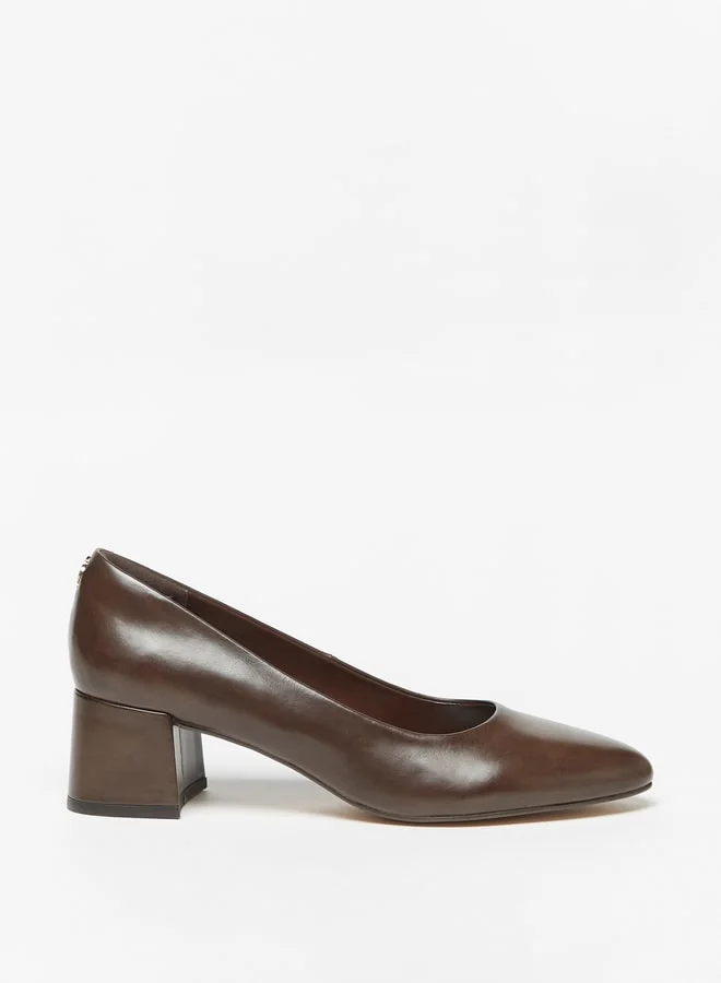 Celeste Women'S Solid Slip-On Shoes With Block Heels