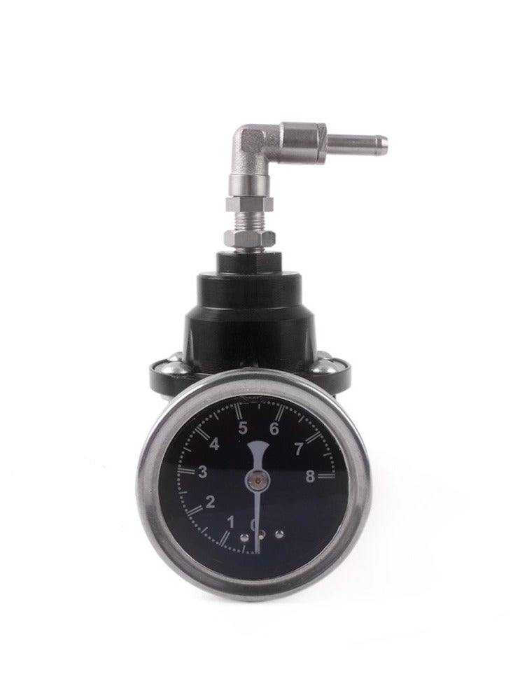 AROAQ Automotive Adjustable Fuel Pressure Regulator Oil Gauge, Economical Gas Saver Gasoline Regulator, Gas Oil Injection Pressure Regulator to Improve Car Performance, (Black)  - Image 1