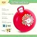 EVERICH TOY Hopper Ball for Kids 18In Sit On Bouncy Balls with Handle for Indoor Outdoor Active Play Red Christmas Inflatable Boys Girls Gifts for 4 5 6 7 8 Years Old with Christmas Reindeer Ears - Image 4