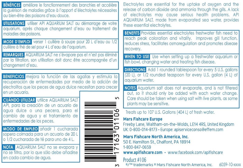 API Aquarium Salt, 454 g - Image 2