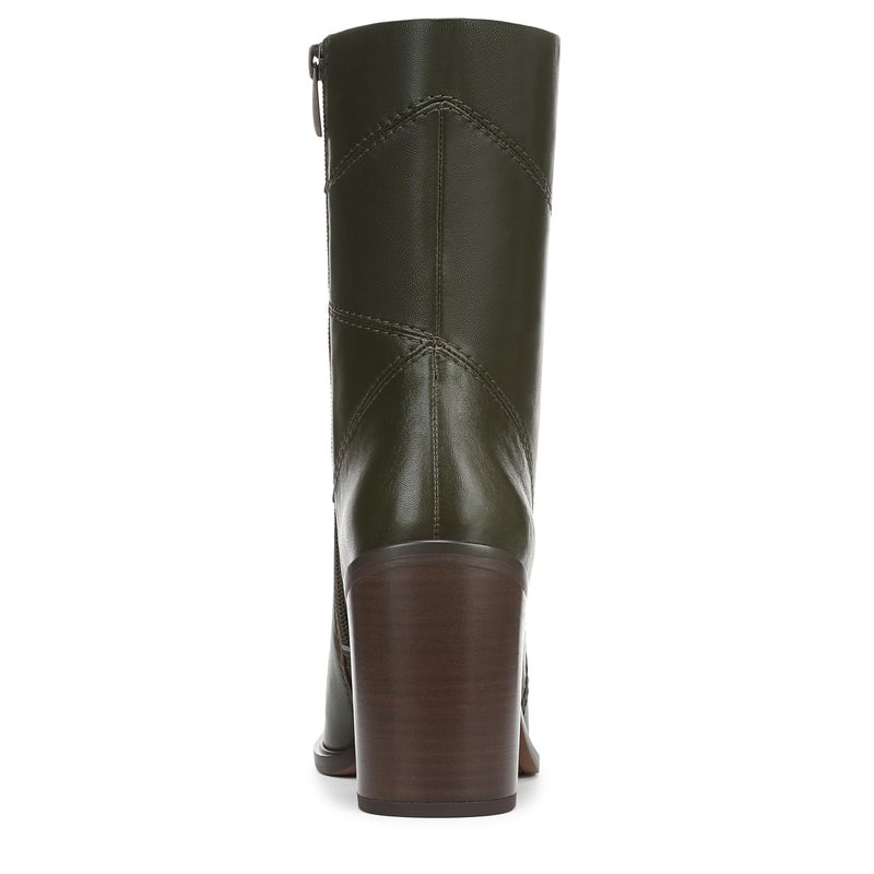 Franco Sarto Women's Stevie Mid Calf Boot Olive Green Leather 8.5 M - Image 3
