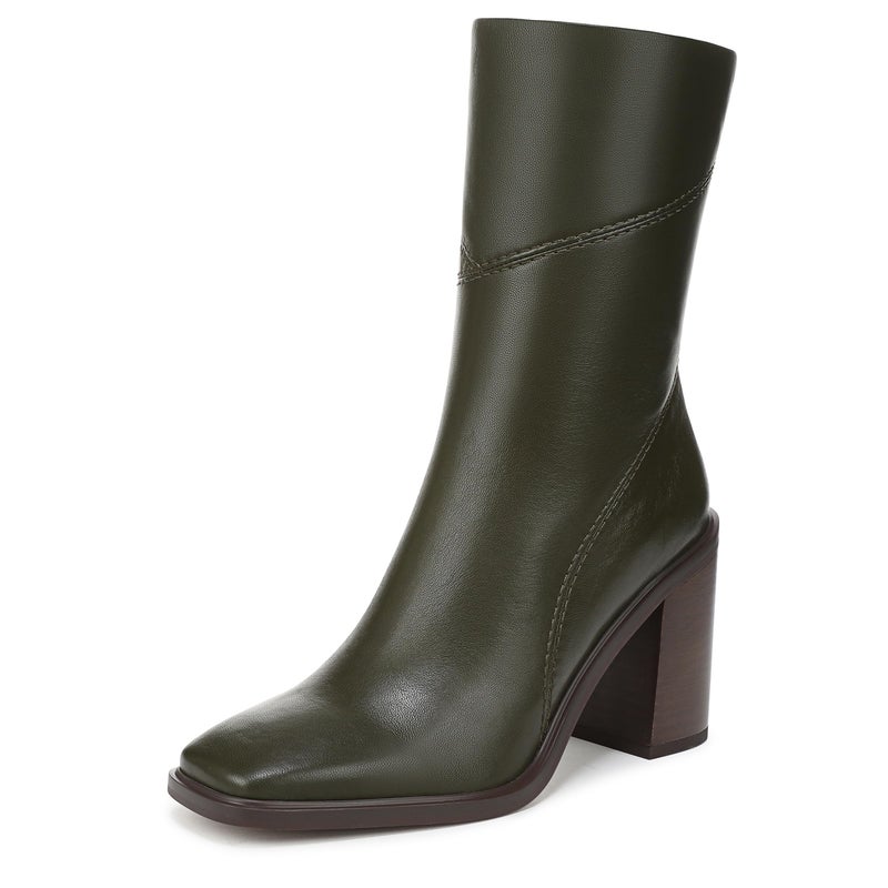 Franco Sarto Women's Stevie Mid Calf Boot Olive Green Leather 8.5 M - Image 1