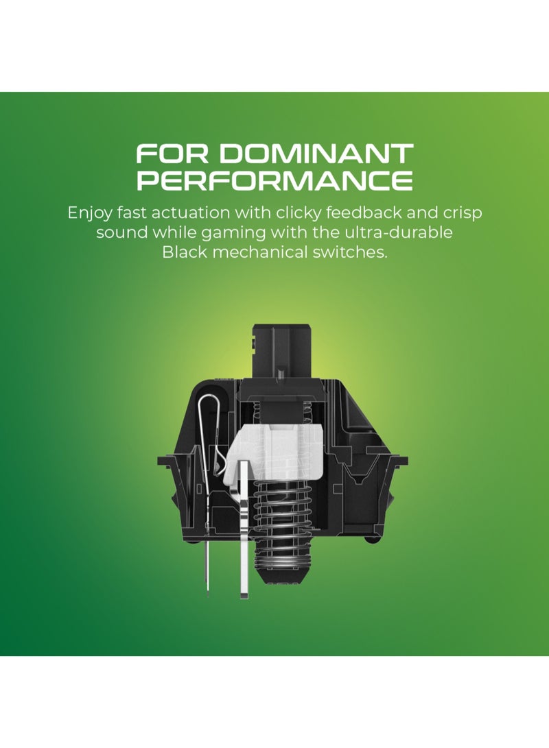 VERTUX USB Wired Gaming Keyboard, Premium 104 Keys Anti-Ghosting Multimedia Gaming Keyboard with Wrist Rest, Black Switches and Customized Rainbow LED Backlit for Gaming, PC, PS5, Tungsten English - Image 2