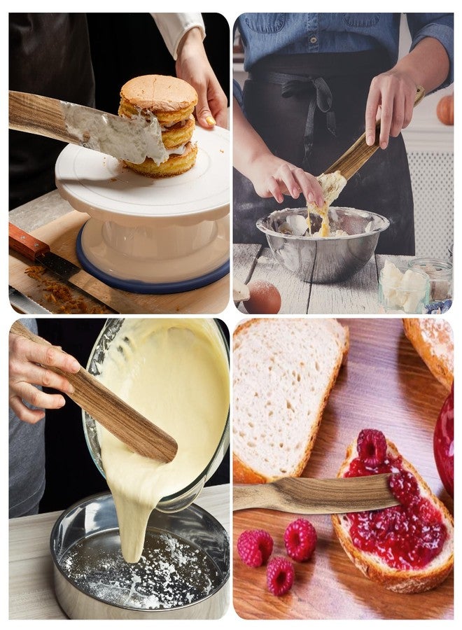 MYRAINBOW Spurtle for Sourdough Starter, Spreading, Cooking, Mixing, Reaching Bottom of Jar, Kitchen Utensils, Spurtles Kitchen Tools Wooden Kitchen Utensils for NonStick Cookware - Image 3