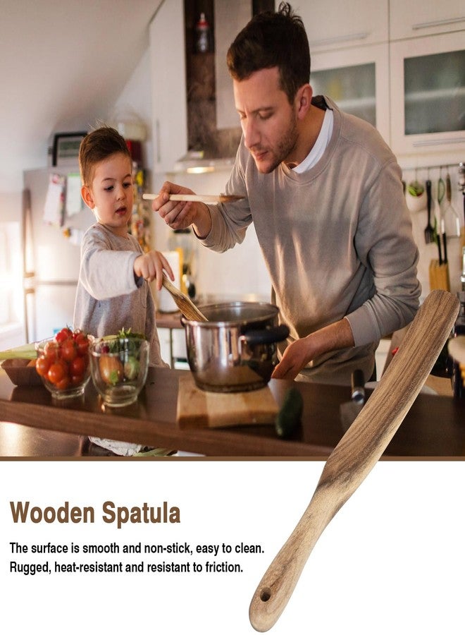 MYRAINBOW Spurtle for Sourdough Starter, Spreading, Cooking, Mixing, Reaching Bottom of Jar, Kitchen Utensils, Spurtles Kitchen Tools Wooden Kitchen Utensils for NonStick Cookware - Image 4