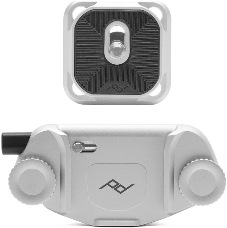 Peak Design Capture Camera Clip V3, Silver with Plate, Holds DSLR, Compact and Point and Shoot Bodies, Secure, Stable and Accessible, Attaches to Straps and Belts, Quick Release, 200 lb Capacity - Image 4