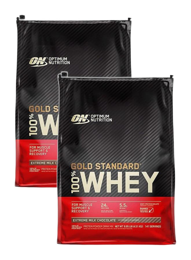 Optimum Nutrition عرض حزمة حصرية - على 100% واي جولد ستاندرد إكستريم شوكولاتة حليب 10 رطل - Image 1