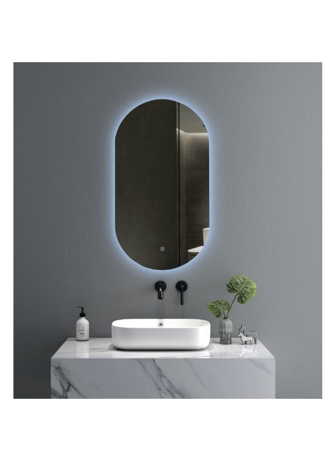 DANUBE HOME Milano Led Mirror With Touch Switch 500 X 900Mm Hs16372 Glass Led Mirror Vanity Mirror With Lights Bathroom Mirror Wall Mounted For Toilet Bathroom Washroom Shower Room - Mirror 