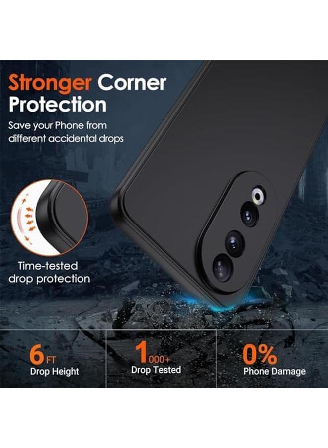 إيروريكس جراب متوافق مع هاتف Honor 90، جراب سيليكون مقاوم للصدمات رفيع للغاية لهاتف Honor 90، جراب سيليكون أسود 90 - Image 3