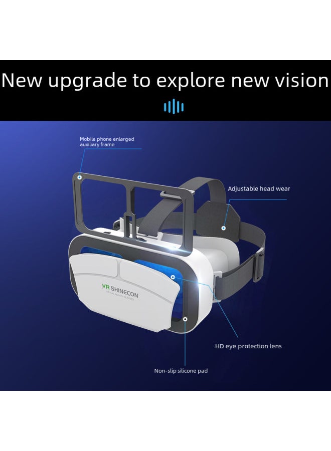 نظارات الواقع الافتراضي الغامرة لألعاب الأفلام ثلاثية الأبعاد من Vrshinecon نظارات كمبيوتر رقمية مدمجة - اللون: G12 أبيض - Image 4