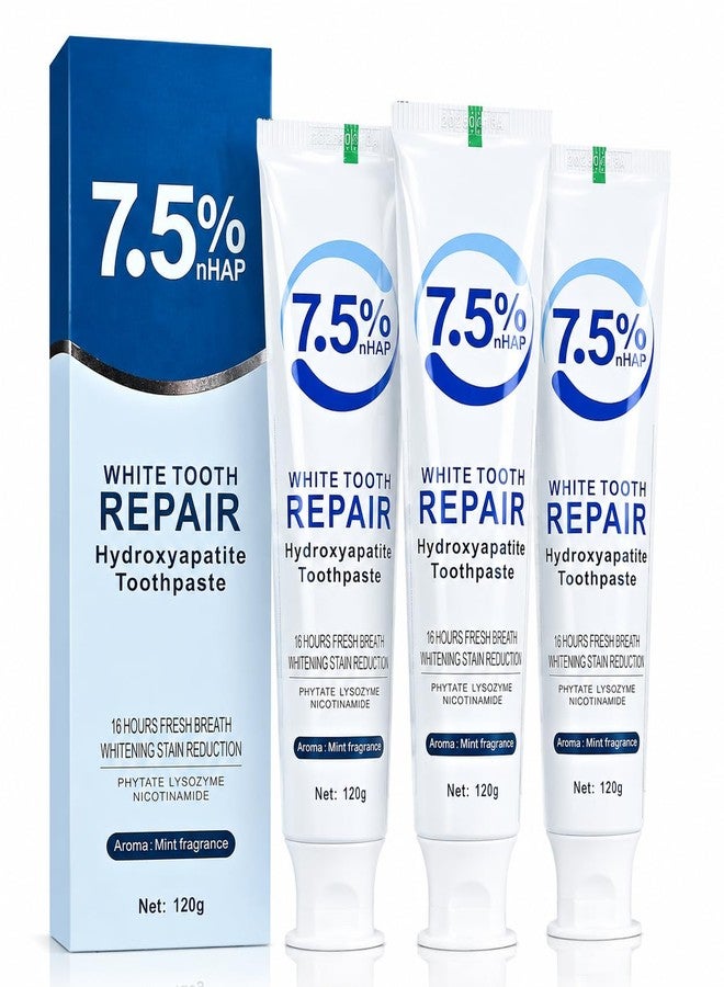 jckjhumin 3-Pack Hydroxyapatite Toothpaste, Enamel Protection & Tooth Strengthening, Fresh Breath, Mild Mint Formula, Daily Oral Health Care - Image 1