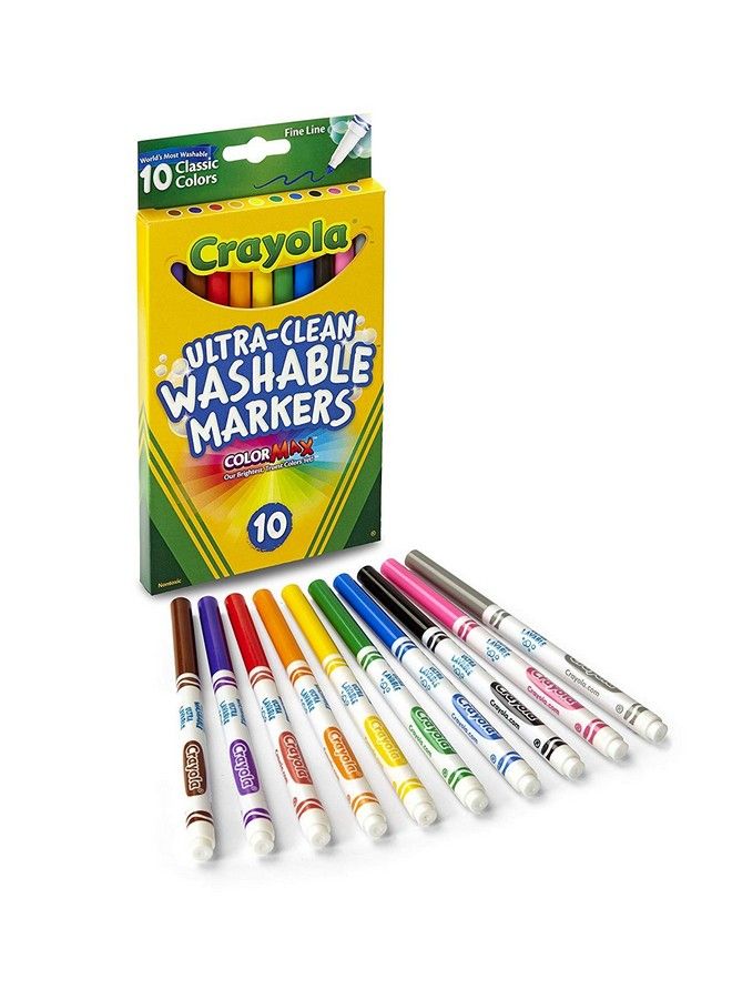 Crayola Ultraclean Fineline Classic Markers 10 Count 3 Pack - Image 4