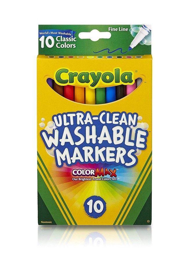 Crayola Ultraclean Fineline Classic Markers 10 Count 3 Pack - Image 2