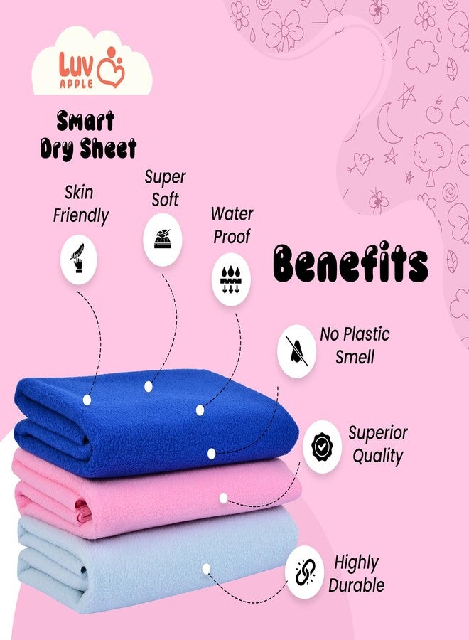 Luv Apple Dry Sheet for Baby | Extra Absorbent & Reusable | Bed Protector Sheet for Babies & Toddlers |Urine Sheet |Dry Mat (Medium, Baby Pink) (100CmX70Cm) - Image 2
