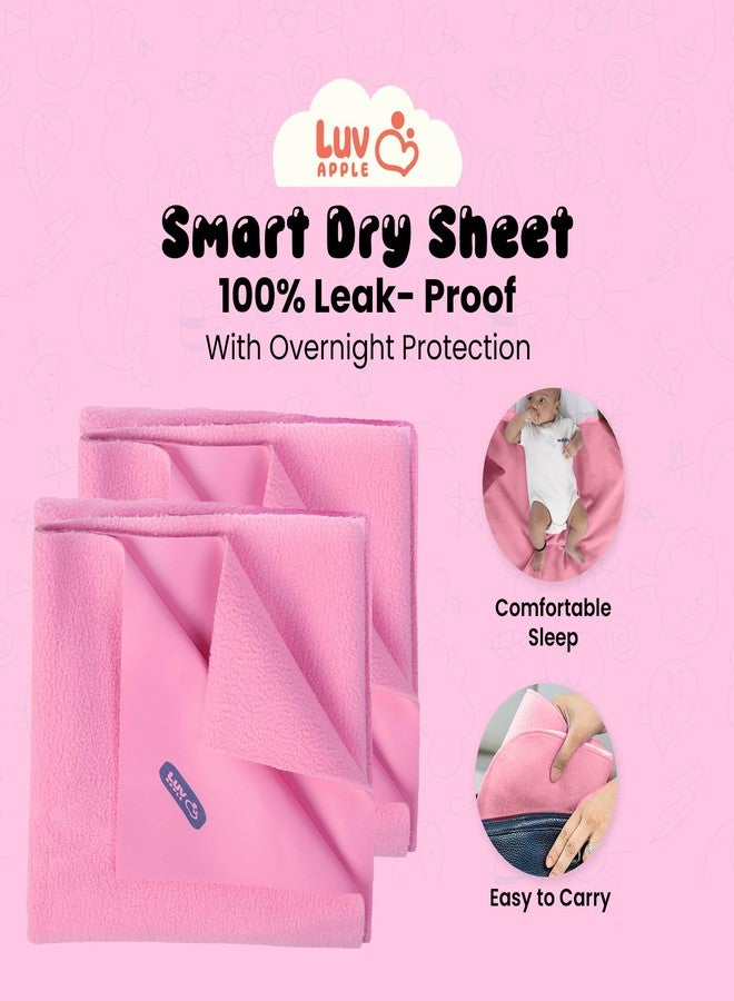 Luv Apple Dry Sheet for Baby | Extra Absorbent & Reusable | Bed Protector Sheet for Babies & Toddlers |Urine Sheet |Dry Mat (Medium, Baby Pink) (100CmX70Cm) - Image 3