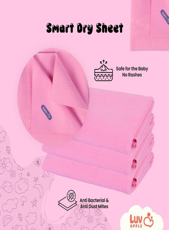 Luv Apple Dry Sheet for Baby | Extra Absorbent & Reusable | Bed Protector Sheet for Babies & Toddlers |Urine Sheet |Dry Mat (Medium, Baby Pink) (100CmX70Cm) - Image 5