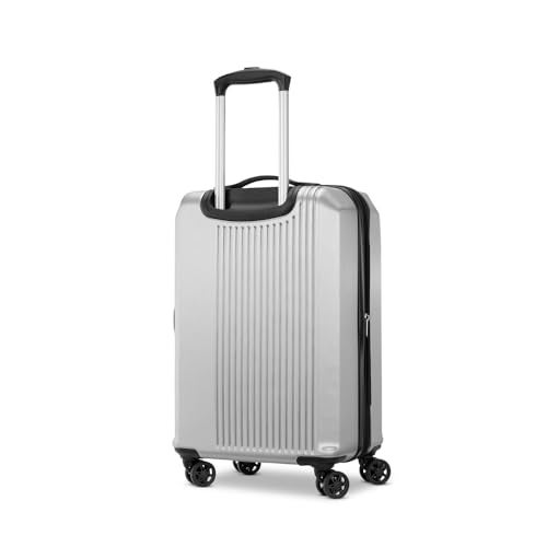 Samsonite حقائب سامسونايت أليانس SE الصلبة مع عجلات دوارة، خفيفة الوزن، حقيبة يد دوارة، فضي - Image 4