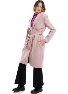 Andora Shawl Lapel Collar Belted Coat _ Kashmir  - Image 5
