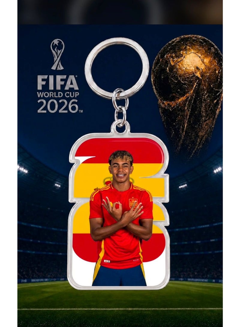 Lamine Yamal Spain FIFA World Cup 2026 Acrylic Keychain Fan Memorabilia