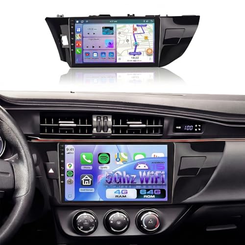 Podofo 4G64G Car Radio Stereo for Toyota Corolla 20142017 Wireless CarPlay Android Auto 101 Inch IPS Touch Screen Android 15 GPS Head Unit 5GhzWiFi Bluetooth DSP Audio USB Dual Mic HD Rear Camera - Image 1