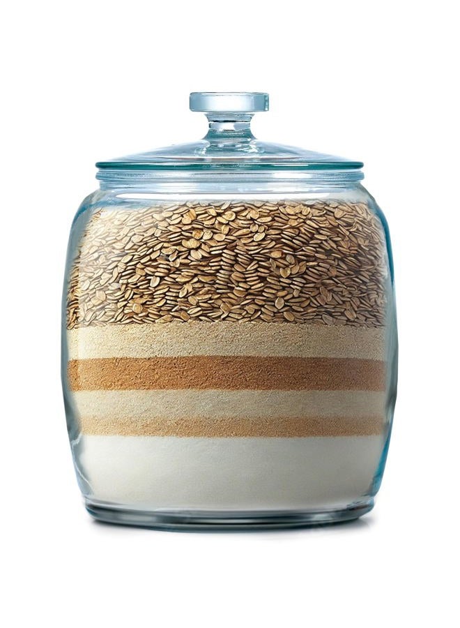 AVOCADO GOODS 2.5 Gallon Glass Jar with Lid, Bulk Grain Pantry Storage Jars with Lids for Kitchen Storage of Flour, Rice, Beans, Candy, Cookies - Large Glass Jar with Lid & Wide Mouth Opening - Image 1