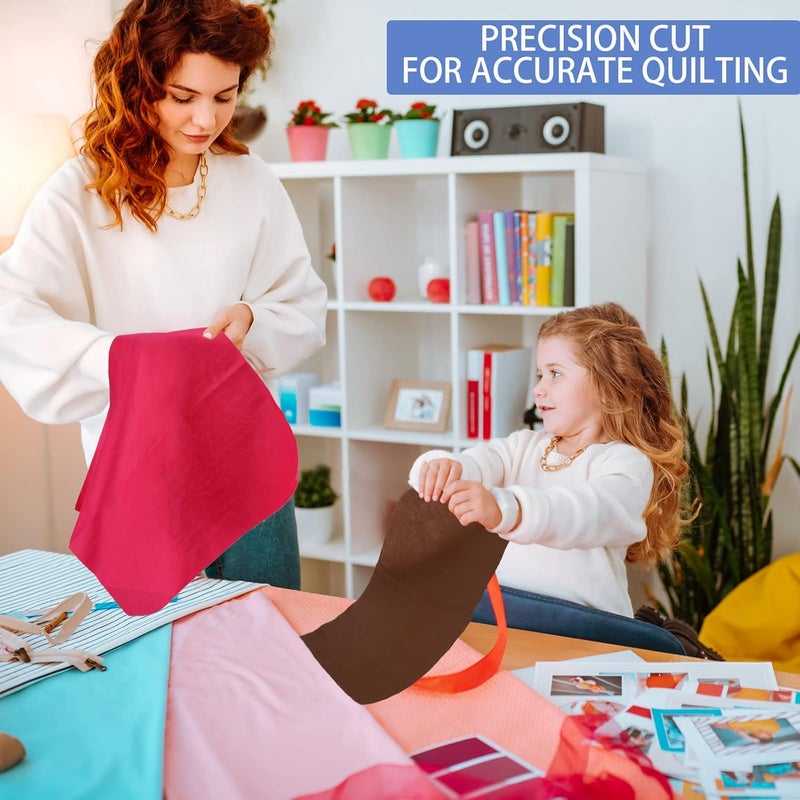 Macarrie حزم قماش باتشورك ملونة صلبة مكونة من 40 قطعة مقاس 10 × 10 بوصة متعددة الألوان للخياطة والحرف اليدوية مسبقة القطع - Image 4