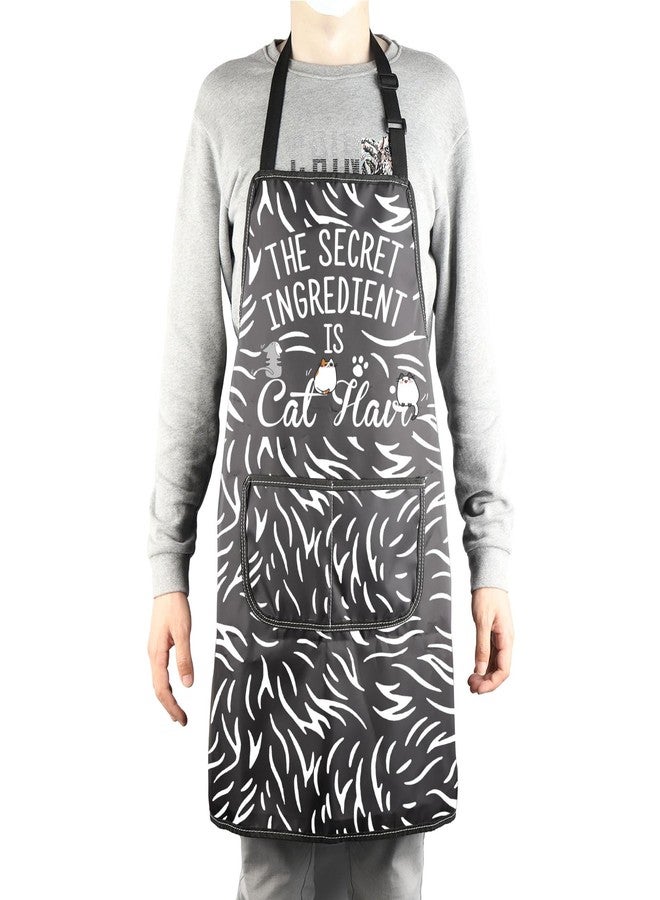 MBMSO Cat Grooming Apron the Secret Ingredient is Cat Hair Apron Funny Pet Groomer Salon Apron Cat Mom Owner Gift for Groomer (Cat Hair Apron-b) - Image 4